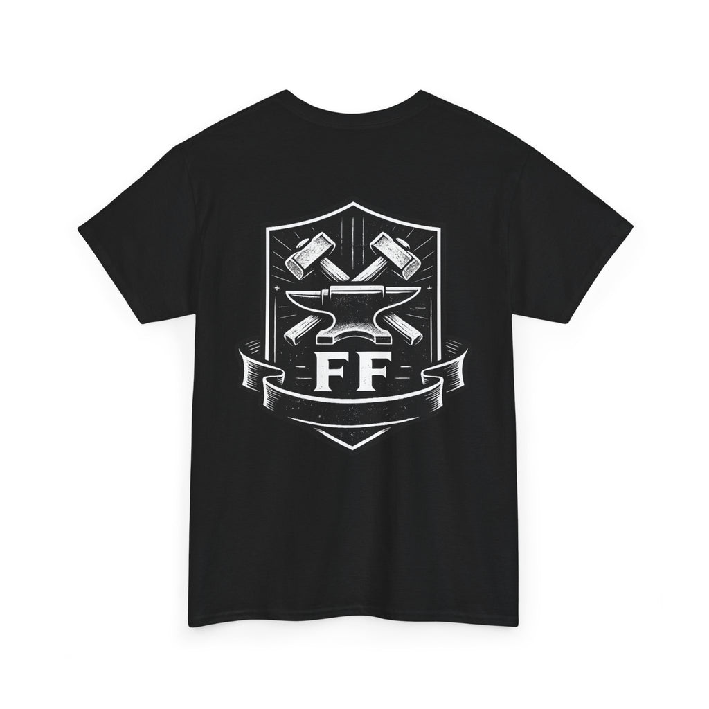 Forge Crew Tee — Blacksmith Anvil & Hammers Shield T-Shirt