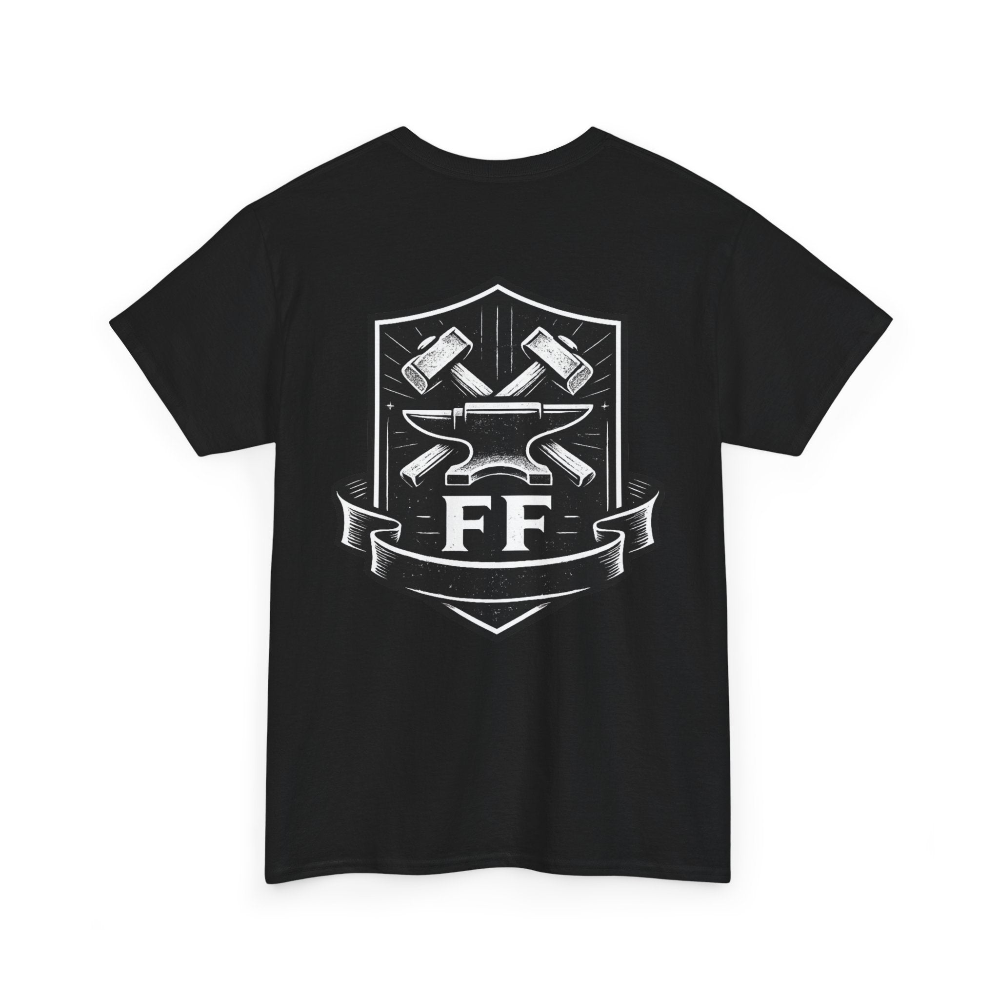 Forge Crew Tee — Blacksmith Anvil & Hammers Shield T-Shirt