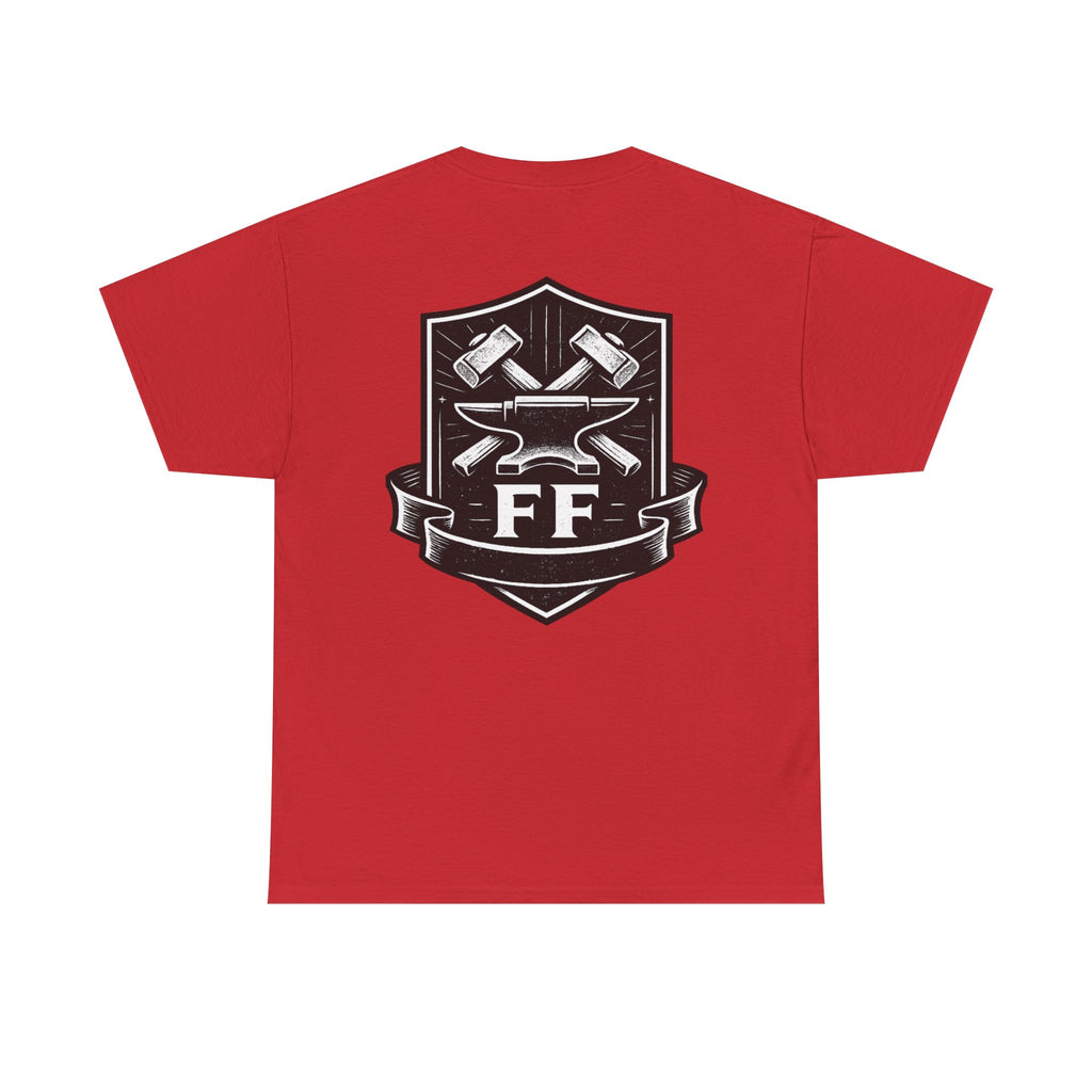 Forge Crew Tee — Blacksmith Anvil & Hammers Shield T-Shirt