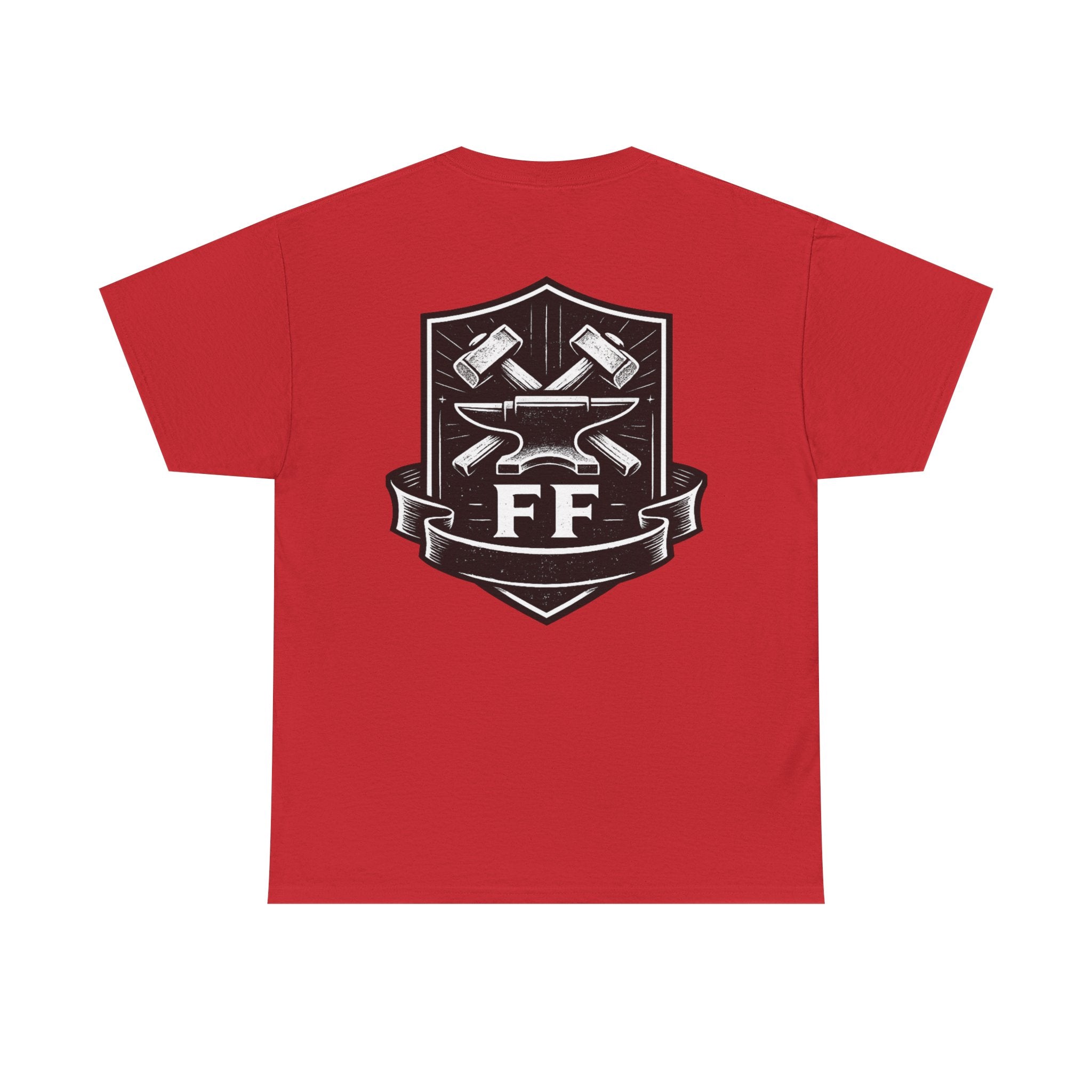 Forge Crew Tee — Blacksmith Anvil & Hammers Shield T-Shirt