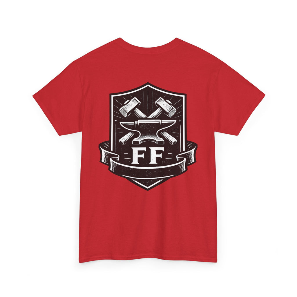 Forge Crew Tee — Blacksmith Anvil & Hammers Shield T-Shirt