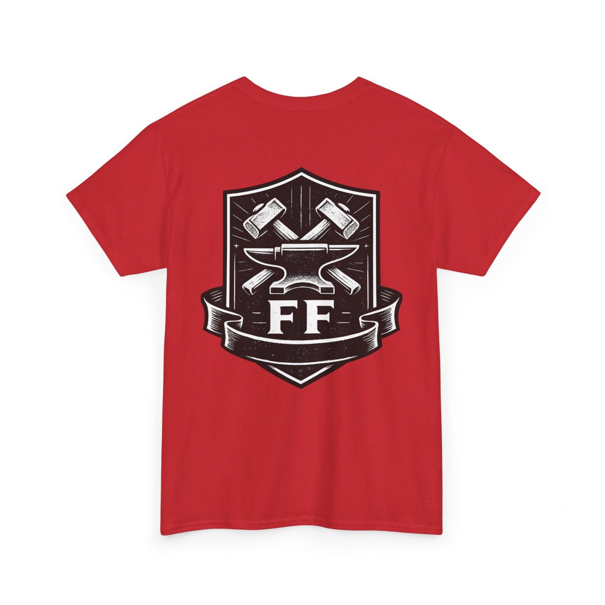 Forge Crew Tee — Blacksmith Anvil & Hammers Shield T-Shirt