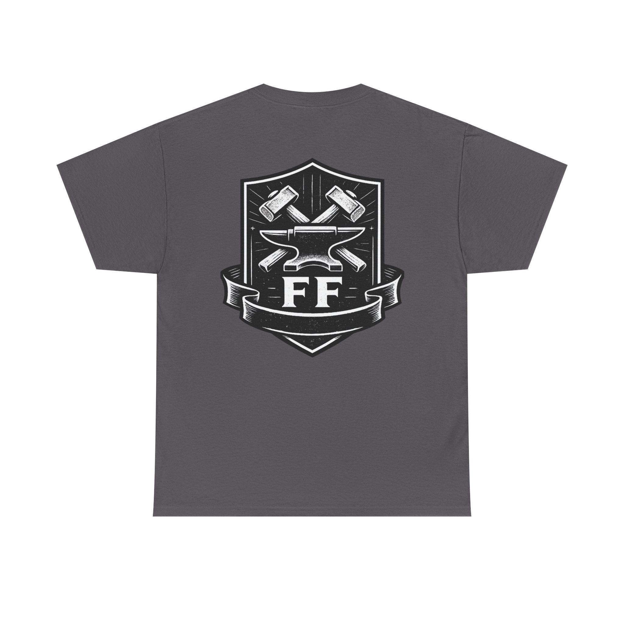 Forge Crew Tee — Blacksmith Anvil & Hammers Shield T-Shirt