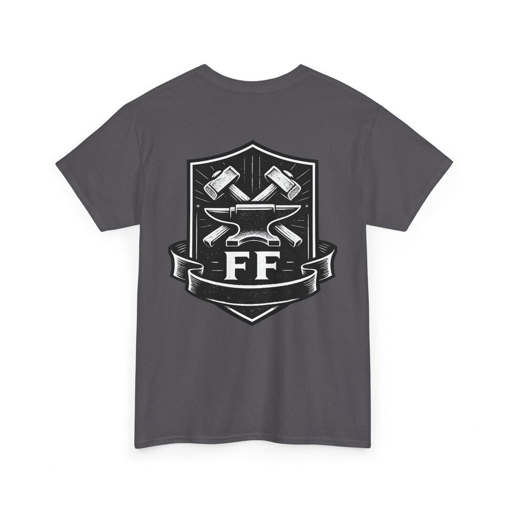 Forge Crew Tee — Blacksmith Anvil & Hammers Shield T-Shirt