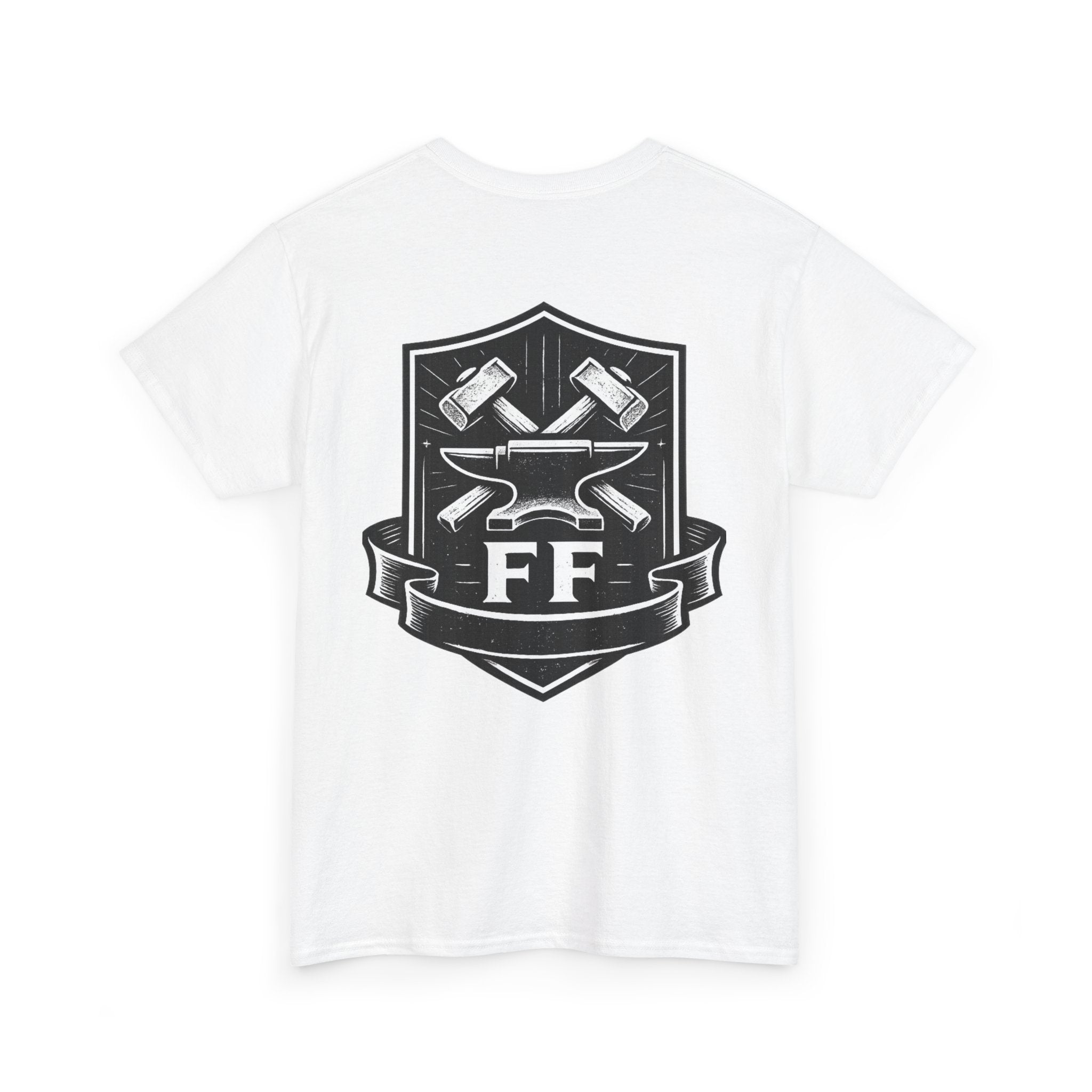 Forge Crew Tee — Blacksmith Anvil & Hammers Shield T-Shirt