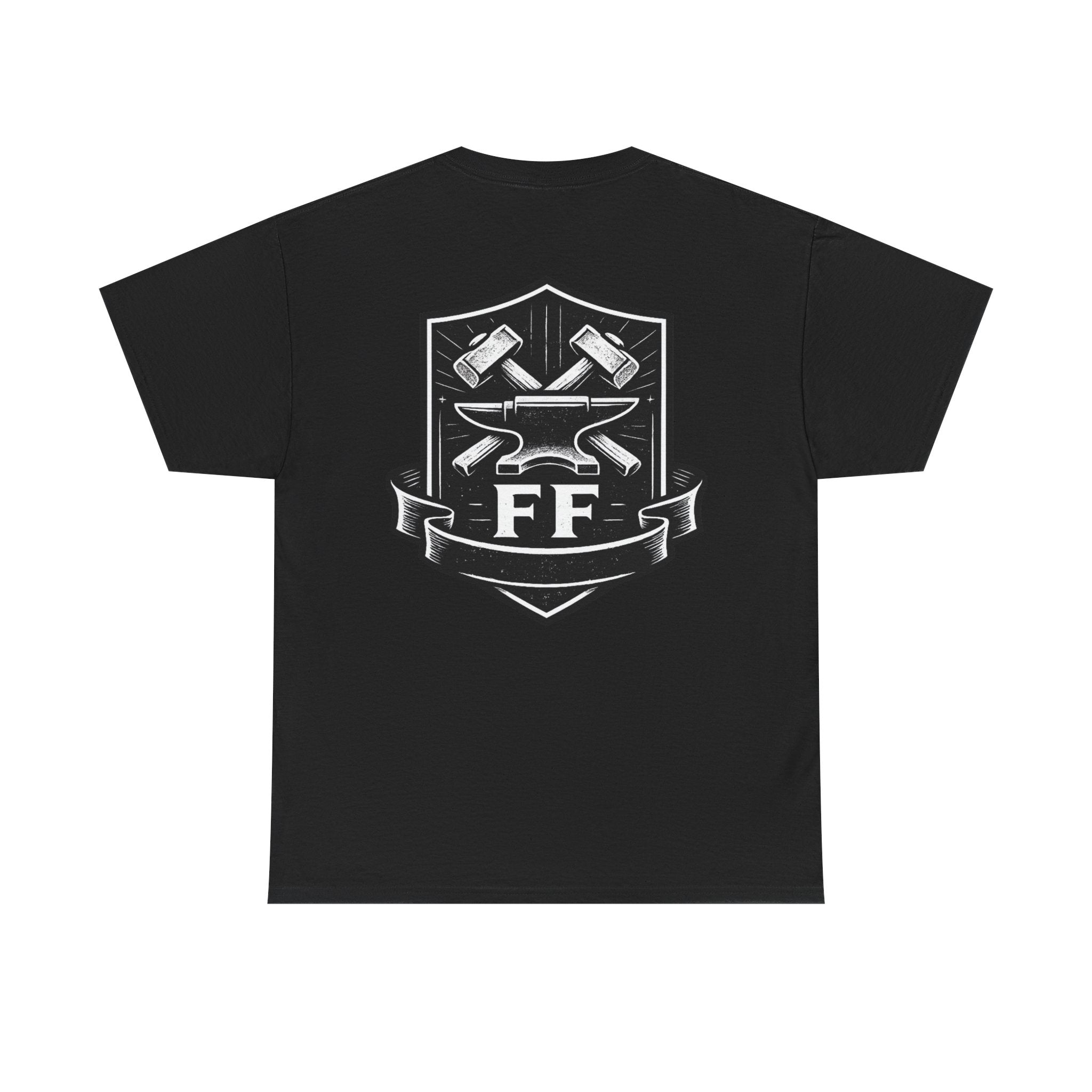 Forge Crew Tee — Blacksmith Anvil & Hammers Shield T-Shirt